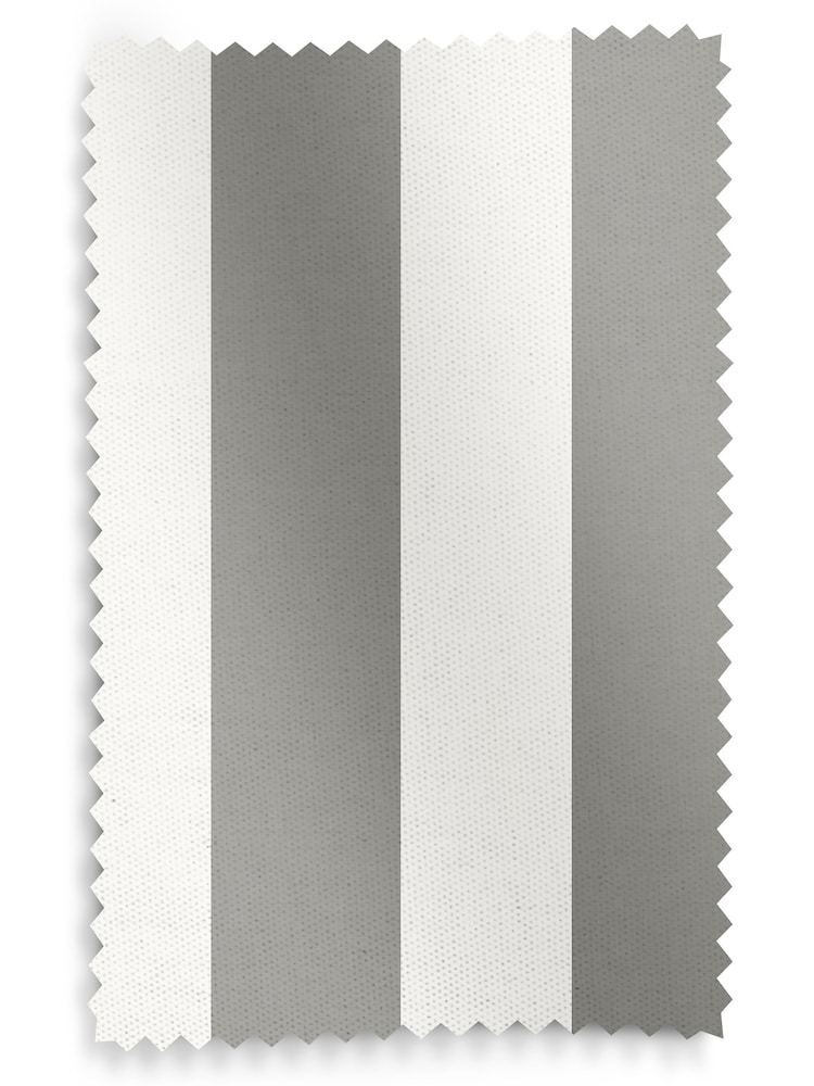 Laura Ashley Steel Grey Lille Stripe Made to Measure 100% Cotton Roman Blinds - Image 6 of 6