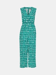 Whistles Green Linked Smudge Lorna Jumpsuit - Image 5 of 5
