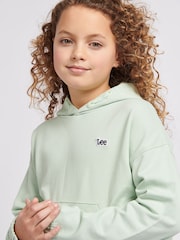 Lee Green Girls Regular Fit 100% Cotton Badge Hoodie - Image 4 of 8