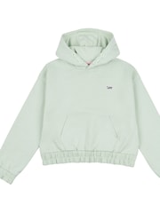 Lee Green Girls Regular Fit 100% Cotton Badge Hoodie - Image 6 of 8