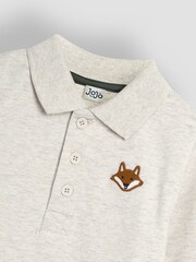 JoJo Maman Bébé Natural Fox Polo Shirt - Image 3 of 3