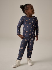 Navy Bunny Cotton Rich Long Sleeve Rib T-Shirt (3mths-7yrs) - Image 2 of 9