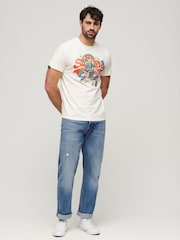Superdry White 100% Cotton Tokyo Graphic T-Shirt - Image 2 of 3