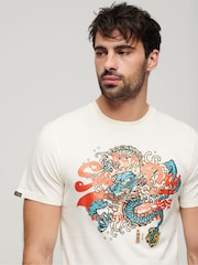 Superdry White 100% Cotton Tokyo Graphic T-Shirt - Image 3 of 3