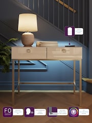 Frank Olsen Antique White Lyra SMART Two Drawer Console Table - Image 2 of 9