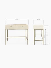 Frank Olsen Antique White Lyra SMART Two Drawer Console Table - Image 8 of 9
