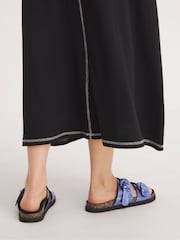 Simply Be Purple Wide Fit Double Buckle Footbed Flat Sandals - Image 4 of 4