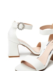 Moda in Pelle Scilla Square Toe Two Part Glitz Buckle Block Sandals - Image 4 of 4