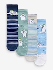 The Snowman Christmas Ankle Socks 4 Pack - Image 1 of 5