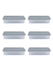 Wham Clear Set of 6 14.75L Stackable Plastic Storage Box & Lid - Image 4 of 5