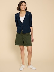 White Stuff Blue Naria V-Neck Cardigan - Image 3 of 7