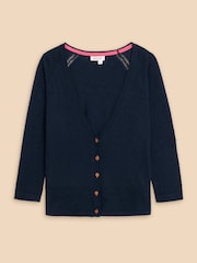 White Stuff Blue Naria V-Neck Cardigan - Image 5 of 7