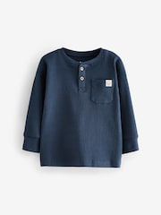Navy/Camel Plain 3 Pack Relaxed Fit Pyjamas (9mths-12yrs) - Image 8 of 12