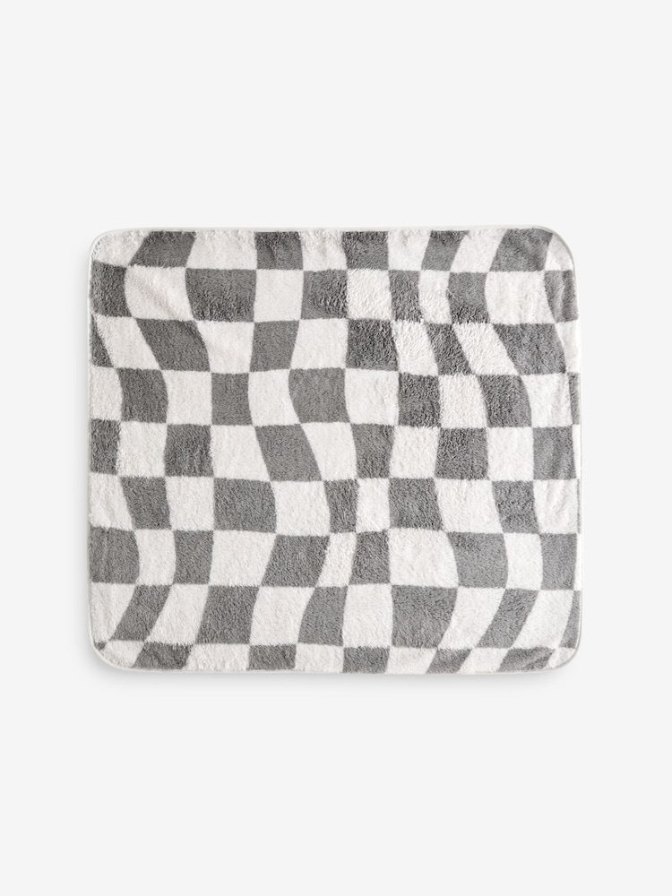 Grey/White Fleece Baby Blanket - Image 2 of 5