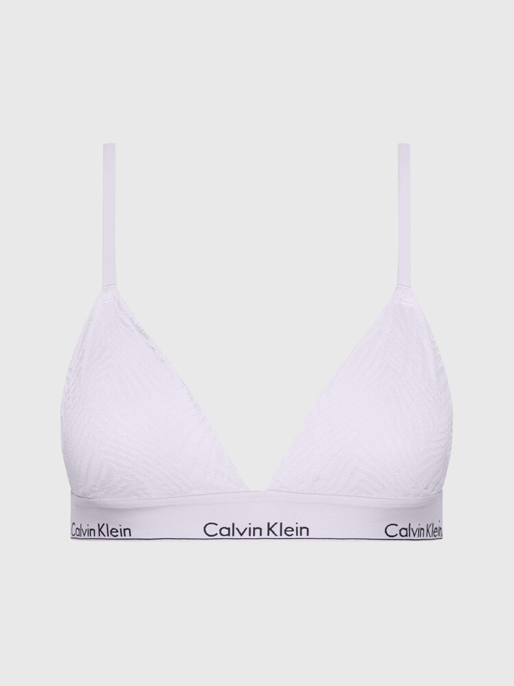 Lavendar Blue - Calvin Klein Plain Slogan Triangle 100% Cotton Bra - Изображение 1 из 3