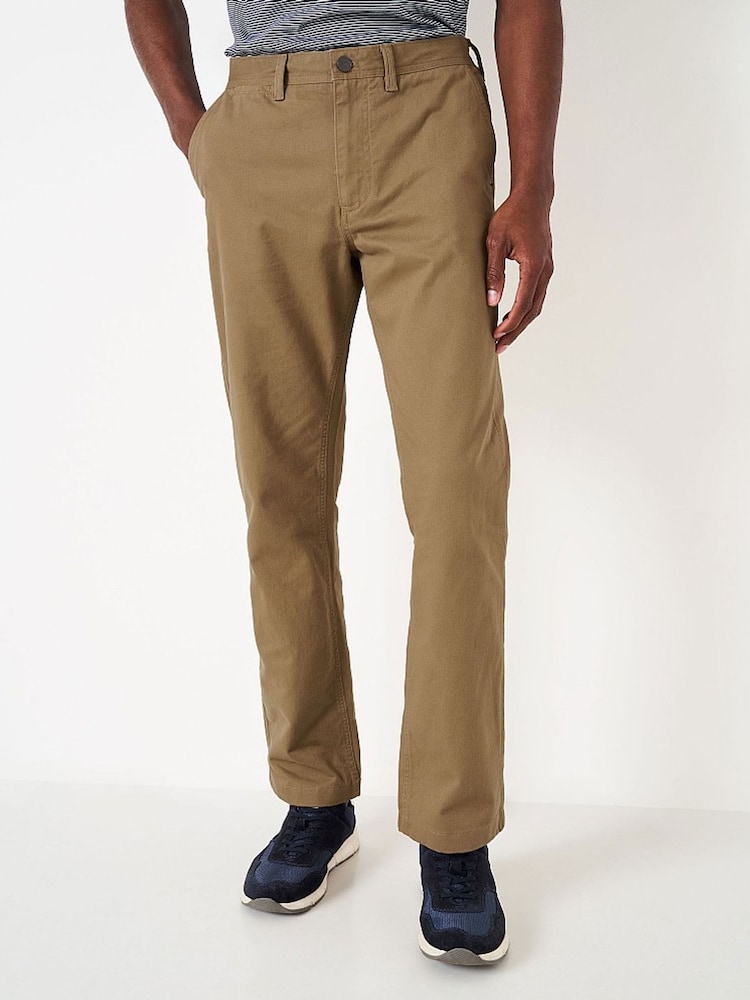 Crew Clothing Brown Vintage 100% Cotton Chinos - Image 2 of 3