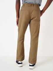 Crew Clothing Brown Vintage 100% Cotton Chinos - Image 3 of 3