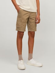 JACK & JONES Junior 100% Cotton Cargo Utility Shorts - Image 1 of 8