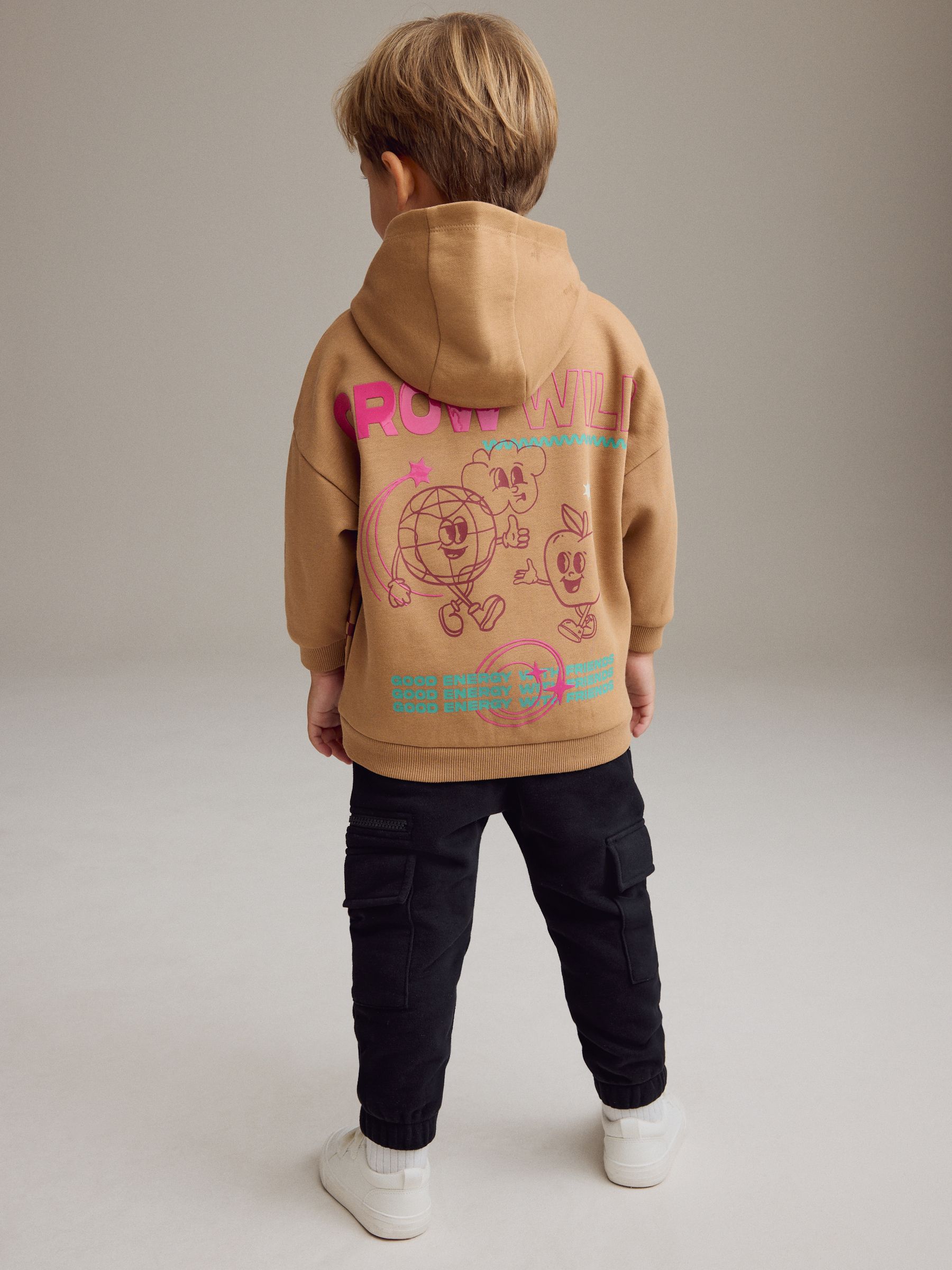 Buy Tan Brown Utility Hoodie and Joggers Set (3mths-7yrs Buy Tan Brown Utility Hoodie and Joggers Set (3mths-7yrs