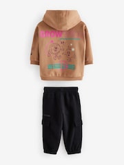 Tan Brown Utility Hoodie and Joggers Set (3mths-7yrs) - Image 6 of 9