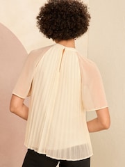 Love & Roses Ivory White Flutter Sleeve Blouse - Image 3 of 4