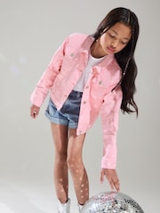 Lipsy Pink Denim Western Jacket (From 3-16yrs) - Image 3 of 4