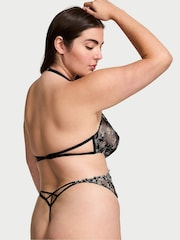Victoria's Secret Black Ziggy Glam Embroidery Cutout Crotchless Bodysuit - Image 2 of 3