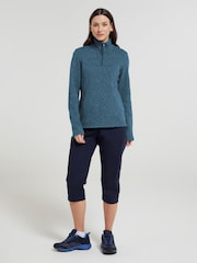Mountain Warehouse Blue Womens Idris Half Zip Fleece - Image 1 of 5