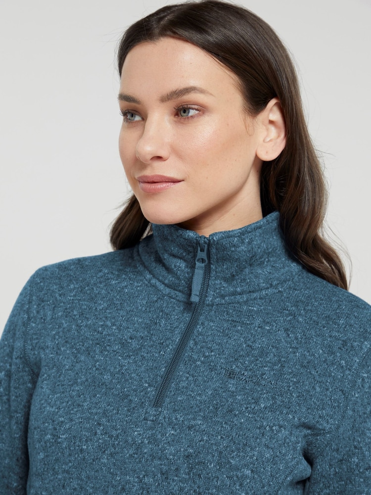 Mountain Warehouse Blue Womens Idris Half Zip Fleece - Image 2 of 5