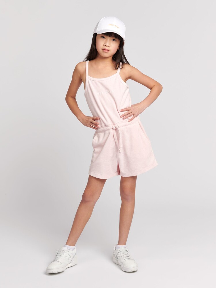 Jack Wills Relaxed Fit Girls Pink Playsuit - Image 2 of 8