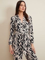 Phase Eight Black Petite Constance Geo Jumpsuit - Image 4 of 8