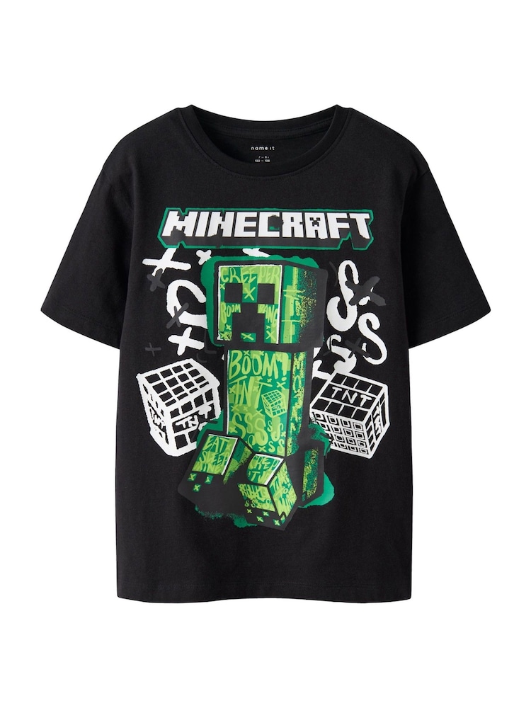 Name It Black Minecraft Short Sleeve T-Shirt - Image 2 of 2 Name It Black Minecraft Short Sleeve T-Shirt - Image 2 of 2