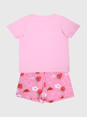 Brand Threads Pink Girls Peppa Pig 100% Cotton Short Pyjama Set - Image 2 of 5