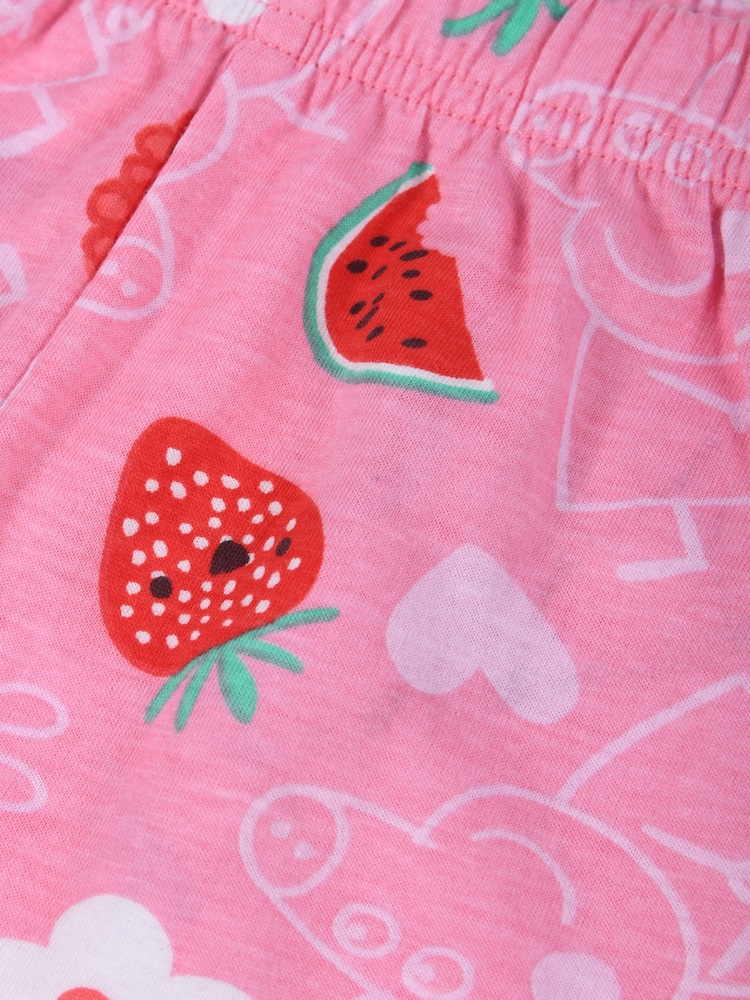 Brand Threads Pink Girls Peppa Pig 100% Cotton Short Pyjama Set - Image 5 of 5