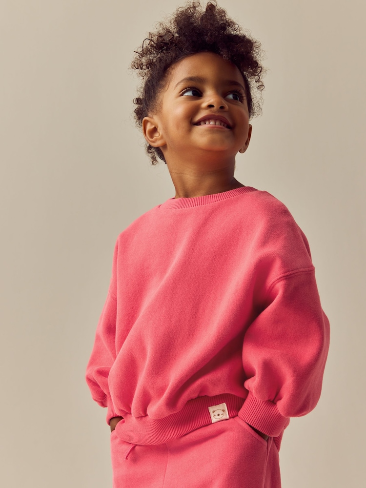 Coral rosa - Sudadera de cuello redondo (3 meses - 7 años) - Imagen 1 de 7 Coral rosa - Sudadera de cuello redondo (3 meses - 7 años) - Imagen 1 de 7