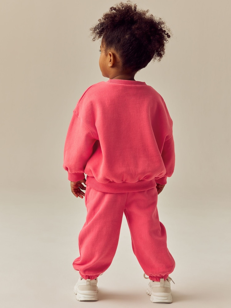 Rose corail - Sweat-shirt en col rond (3mois-7ans) - Image 3 of 7