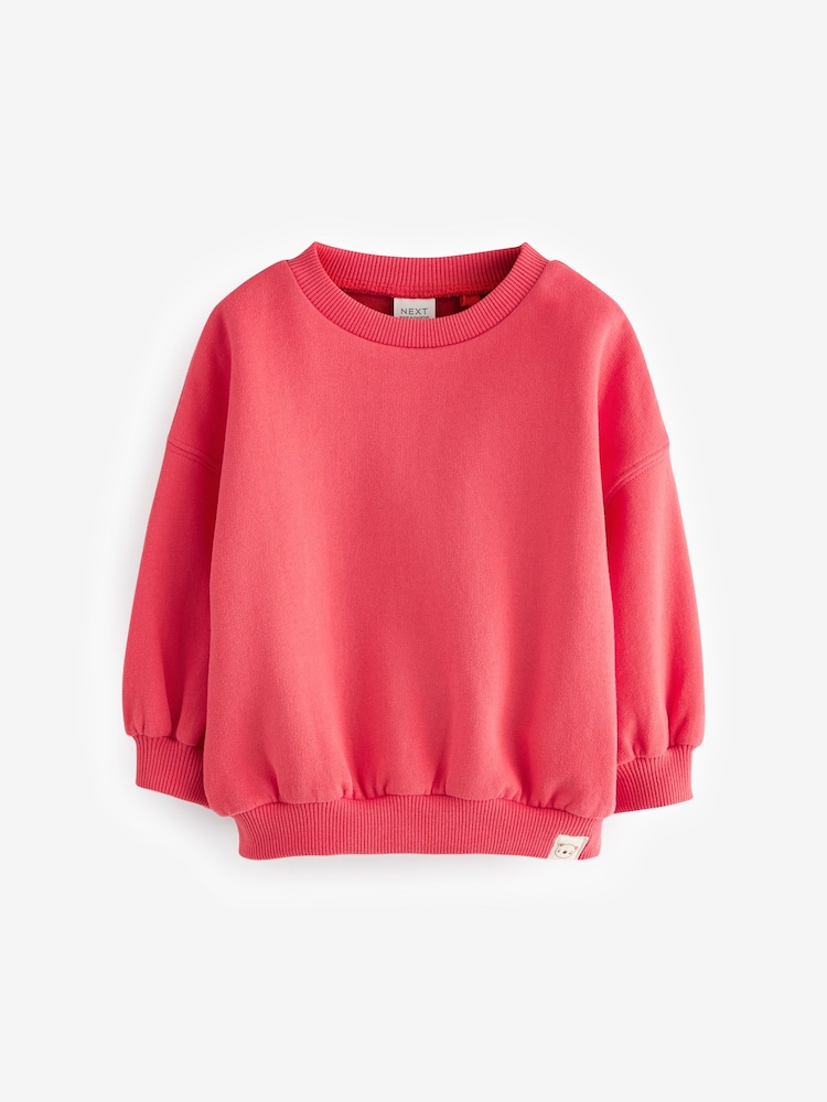 Rose corail - Sweat-shirt en col rond (3mois-7ans) - Image 5 of 7
