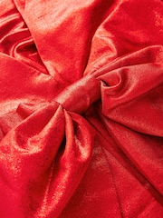 Scarlet Glitter Red Bow Back Glitter Mini Dress - Image 4 of 7