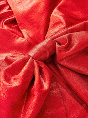 Scarlet Glitter Red Bow Back Glitter Mini Dress - Image 7 of 7