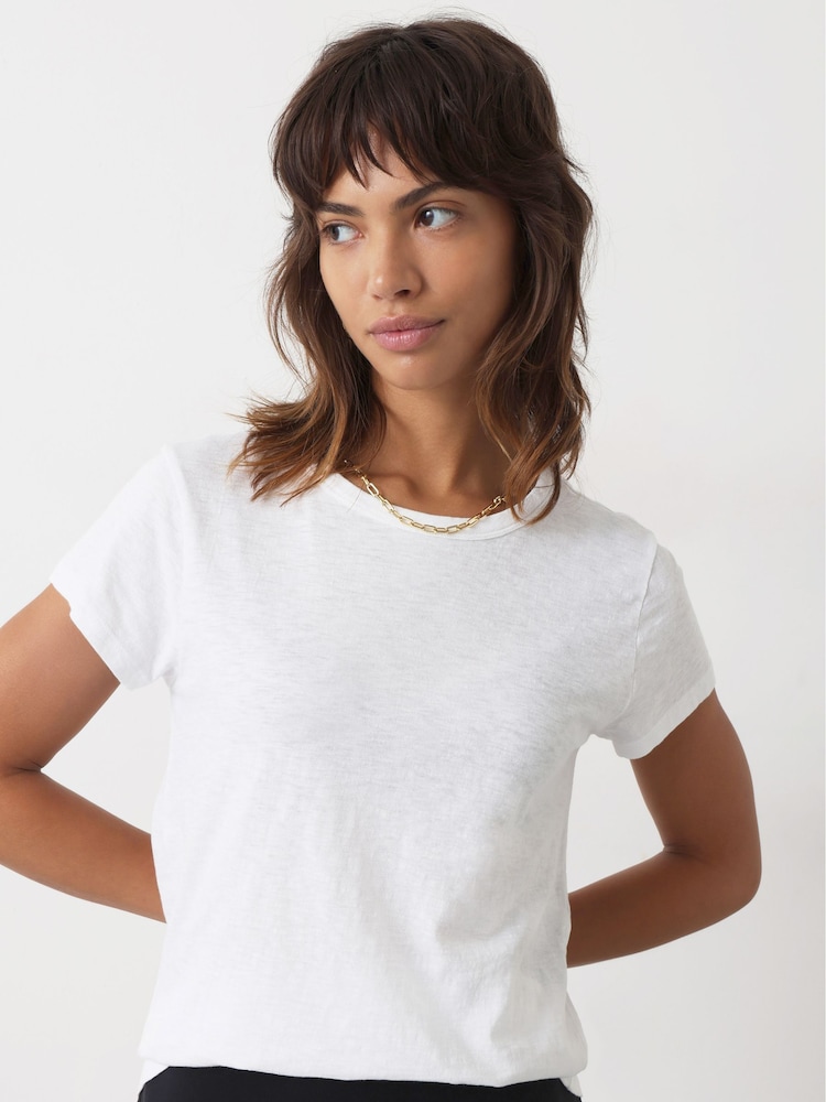 Blanco - Camiseta de corte slim con cuello redondo de Hush - Imagen 1 de 5 Blanco - Camiseta de corte slim con cuello redondo de Hush - Imagen 1 de 5