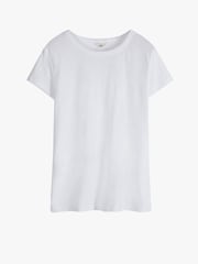 Hush White Slim Fit 100% Cotton Crew T-Shirt - Image 5 of 5