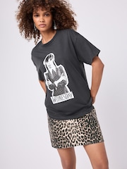 Schwarz - Wednesday 100% Cotton Graphic T-Shirt - Bild 3 von 6