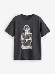 Schwarz - Wednesday 100% Cotton Graphic T-Shirt - Bild 5 von 6
