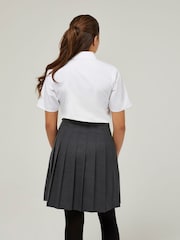 Trutex White Regular Fit Short Sleeve 3 Pack School Shirts - Image 3 of 6