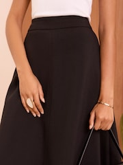 Love & Roses Black Tailored Midi Skirt - Image 2 of 4
