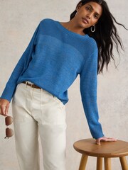 White Stuff Blue Heather Cardigan - Image 3 of 7