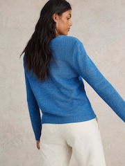 White Stuff Blue Heather Cardigan - Image 4 of 7