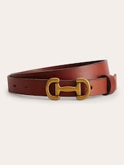 Marrón - Boden Iris Skinny Snaffle Trim Belt - Imagen 1 de 3