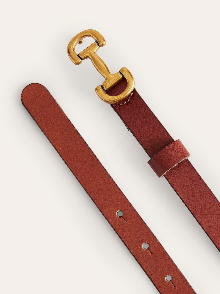 Marrón - Boden Iris Skinny Snaffle Trim Belt - Imagen 2 de 3