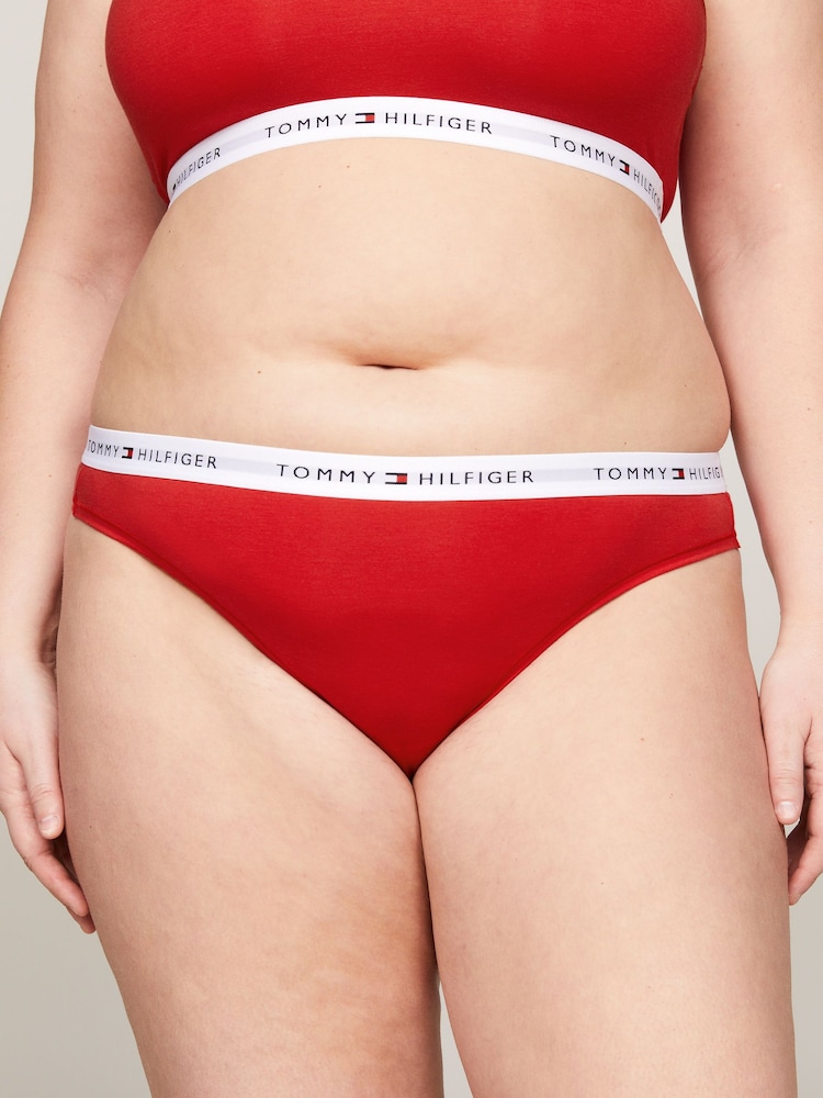 Tommy Hilfiger Red Iconic Curve Bikini - Image 1 of 5 Tommy Hilfiger Red Iconic Curve Bikini - Image 1 of 5